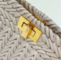Fendi 8BN335 Peekaboo ISeeU Petite Bag Beige Camellia leather