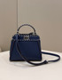 Fendi Peekaboo Mini Selleria Bag 8BN244 Navy Blue