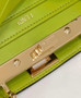 Fendi 8BN335 Peekaboo ISeeU Petite Padded Nappa Leather Bag Yellow green