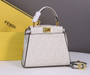 Fendi 8BN244 Peekaboo Mini Selleria Bag Beige