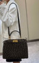 Fendi 8BN321 Peekaboo ISeeU Medium Bag Brown woven straw bag