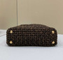 Fendi 8BN321 Peekaboo ISeeU Medium Bag Brown woven straw bag