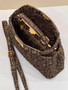 Fendi 8BN321 Peekaboo ISeeU Medium Bag Brown woven straw bag
