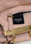 Fendi 8BN244 Peekaboo Mini Mint Pink leather interlace bag
