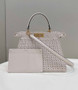 Fendi 8BN321 Peekaboo ISeeU Petite Middle Bag Beige Camellia leather