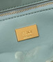 Fendi 8BN244 Peekaboo Mini Mint green leather interlace bag