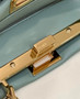 Fendi 8BN244 Peekaboo Mini Mint green leather interlace bag