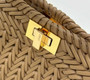 Fendi 8BN335 Peekaboo ISeeU Petite Bag Brown Camellia leather