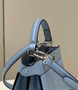 Fendi 8BN335 Peekaboo ISeeU Petite Padded Nappa Leather Bag Blue