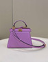 Fendi 8BN335 Peekaboo ISeeU Petite Padded Nappa Leather Bag Purple