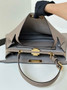 Fendi Peekaboo Soft Large Gray Leather Bag 8BN358