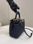 Fendi Peekaboo 8BN244 Mini bag Leather Navy Blue