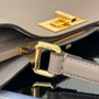 Fendi Peekaboo Soft Medium Gray Leather Bag 8BN353