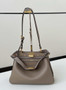Fendi Peekaboo Soft Small Leather Gray 8BN365