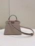 Fendi 8BN335 Peekaboo ISeeU Petite Padded Nappa Leather Bag Gray