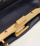 Fendi 8BN244 Peekaboo Mini Mint black leather interlace bag