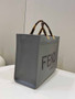 Fendi Sunshine Medium Bag Gray leather shopper 8BH386