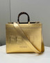 Fendi Sunshine Medium Gold leather shopper 8BH386
