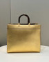 Fendi Sunshine Medium Gold leather shopper 8BH386
