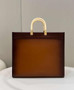 Fendi Sunshine Large Bag Brown Leather Shopper 8BH372