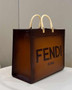 Fendi Sunshine Large Bag Brown Leather Shopper 8BH372