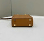 Fendi Mini Sunshine Shopper 8BS051 Brown leather mini-bag with FF motif