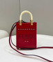 Fendi Mini Sunshine Shopper Red leather mini-bag 8BS051