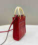 Fendi Mini Sunshine Shopper Red leather mini-bag 8BS051