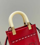 Fendi Mini Sunshine Shopper Red leather mini-bag 8BS051