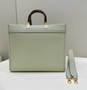 Fendi Sunshine Medium Bag Light green leather shopper 8BH386
