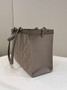 Fendi 8BH374 X-Tote Gray canvas shopper with FF embroidery