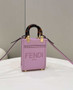 Fendi Mini Sunshine Shopper purple leather mini-bag 8BS051