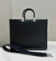 Fendi Sunshine Medium Bag 8BH386 Black leather shopper