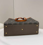 Fendi 8BH374 X-Tote Brown canvas shopper with FF embroidery
