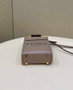 Fendi Mini Sunshine Shopper gray leather mini-bag 8BS051