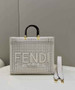 Fendi 8BH386 Sunshine Medium Two-toned perforated leather shopper
