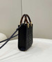 Fendi Mini Sunshine Shopper 8BS051 Black leather mini-bag with FF motif
