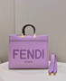 Fendi Sunshine Medium Bag Purple leather shopper 8BH386
