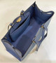Fendi 8BH374 X-Tote Blue canvas shopper with FF embroidery
