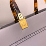 Fendi Sunshine Large Bag 8BH372 Gray Leather Shopper