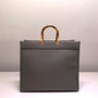 Fendi Sunshine Large Bag 8BH372 Gray Leather Shopper