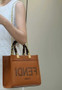 Fendi Sunshine Small Bag 8BH394 Brown leather shopper