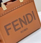 Fendi Sunshine Small Bag 8BH394 Brown leather shopper
