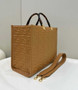 Fendi Sunshine Medium Bag 8BH386 Brown leather shopper