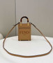 Fendi Mini Sunshine Shopper apricot leather mini-bag 8BS051