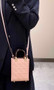 Fendi Mini Sunshine Shopper 8BS051 pink leather mini-bag with FF motif