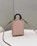 Fendi Mini Sunshine Shopper 8BS051 pink leather mini-bag with FF motif