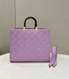 Fendi Sunshine Medium Bag 8BH386 Purple leather shopper