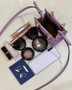 Fendi Mini Sunshine Shopper 8BS051 purple leather mini-bag with FF motif