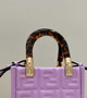 Fendi Mini Sunshine Shopper 8BS051 purple leather mini-bag with FF motif
